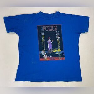 The Police Commonwealth Stadium Graphic T-shirt Men XL Blue Short Sleeve Music